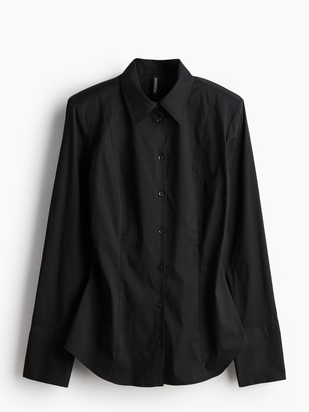 H&M Black Button-Up Collared Shirt